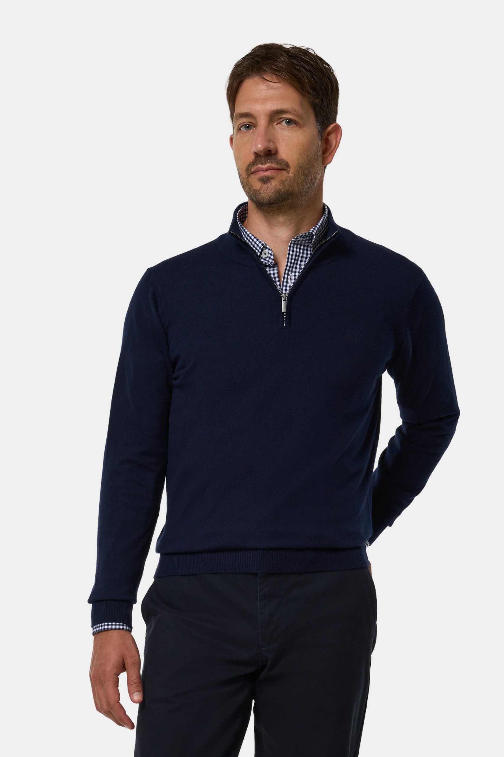 Jersey de punto de algodón y cachemira