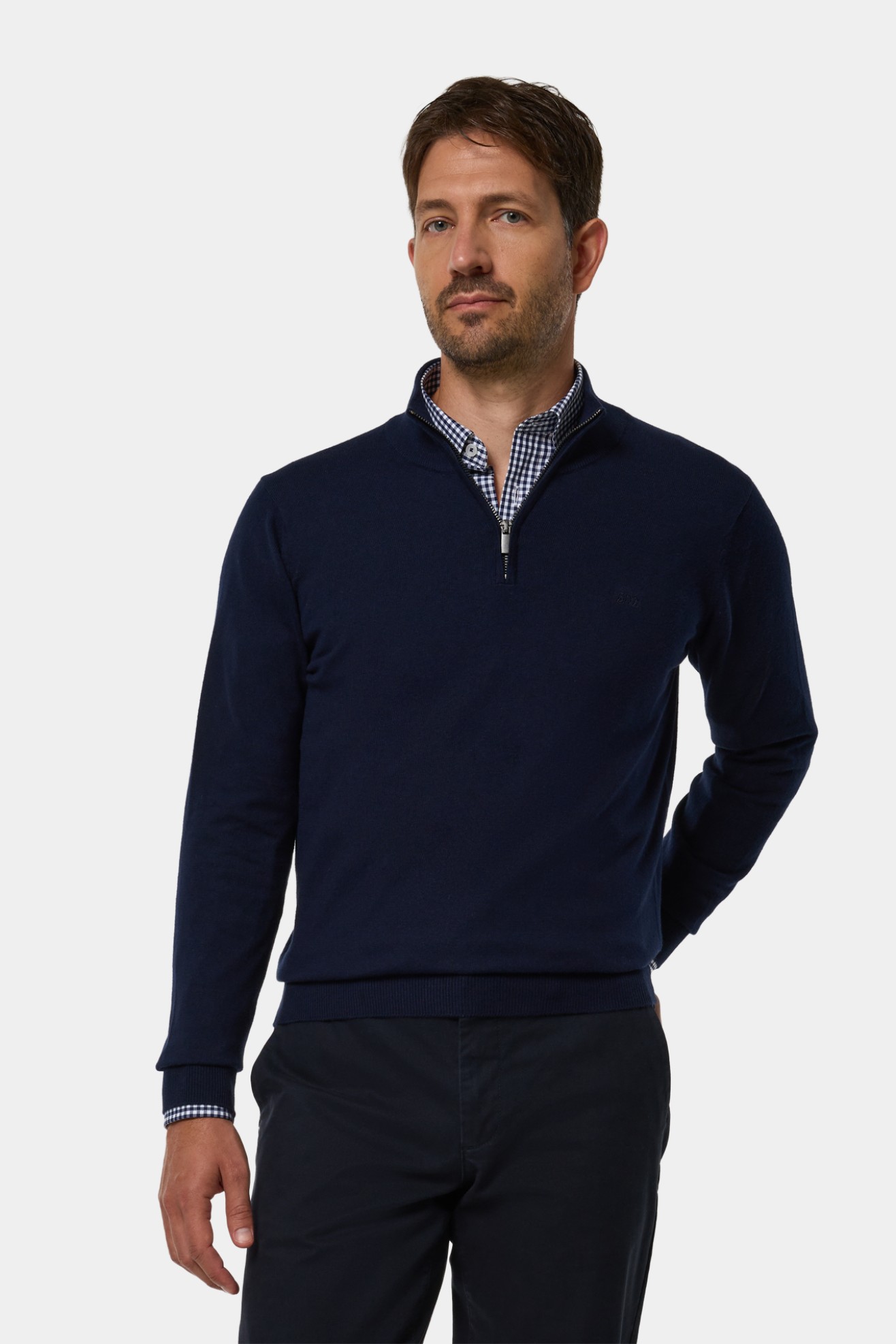 Jersey de punto de algodn y cachemira