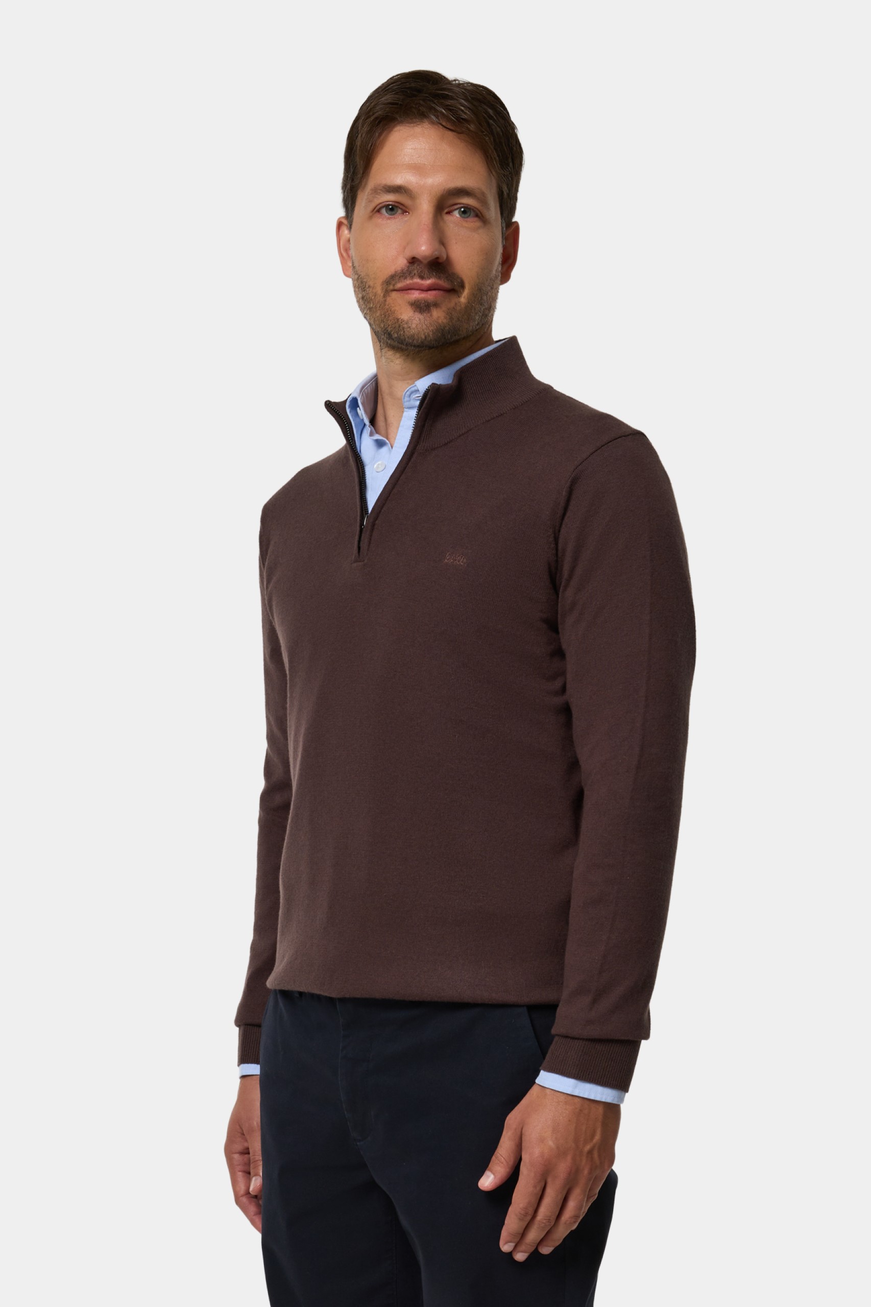 Jersey de punto de algodón y cachemira