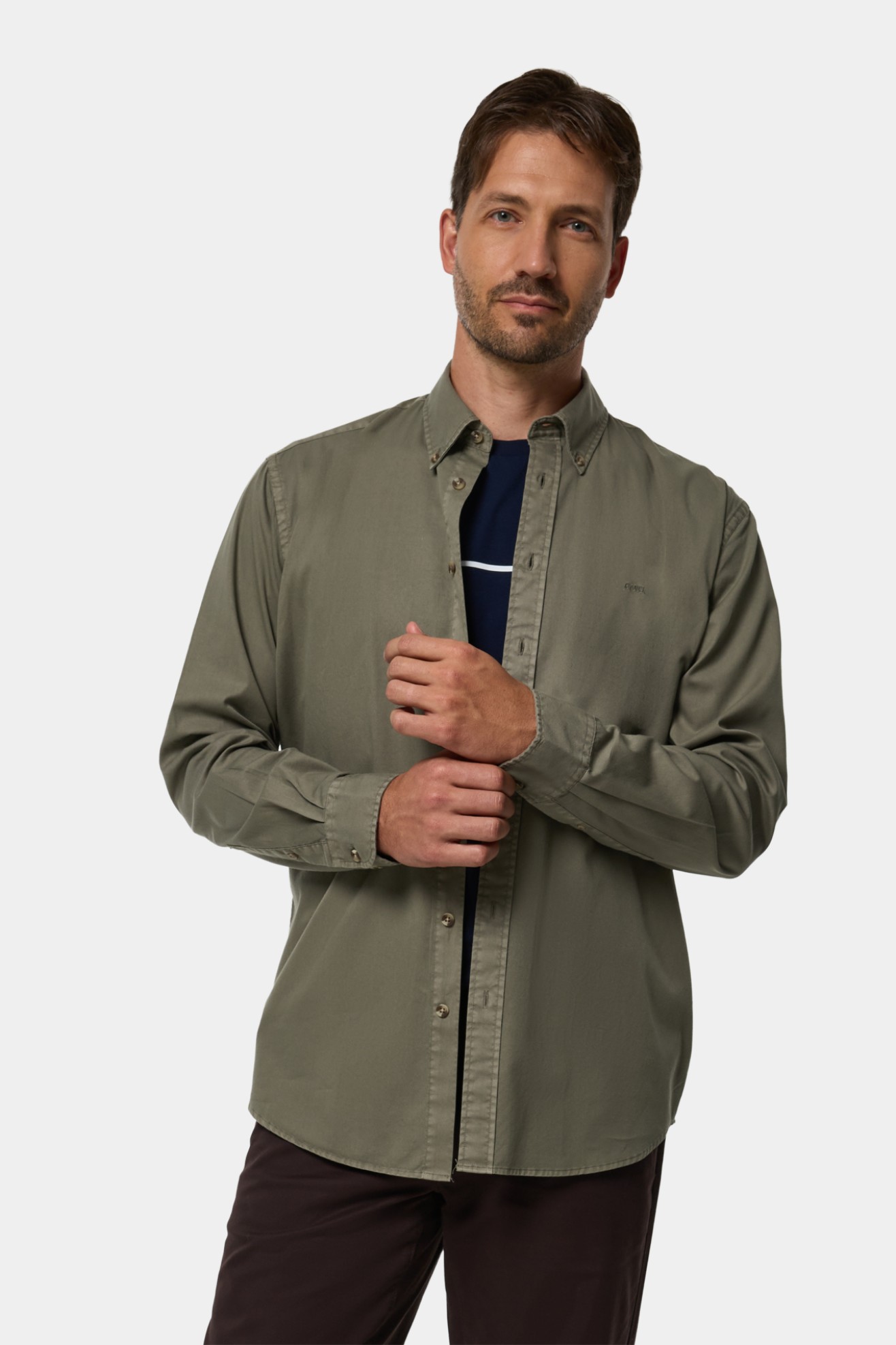 Camisa de corte regular en algodn