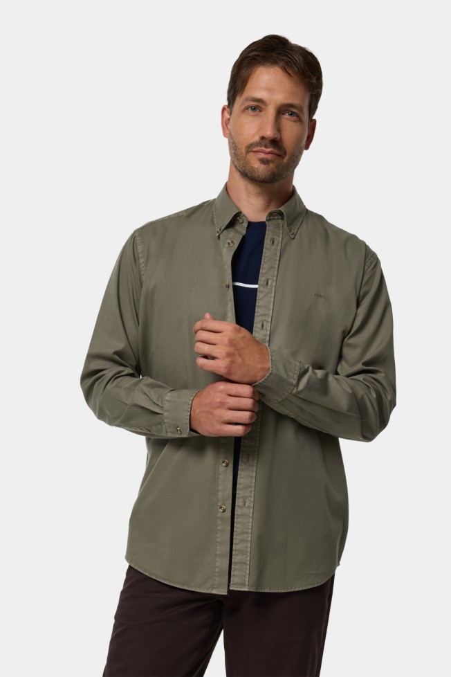 Camisa de corte regular en algodn