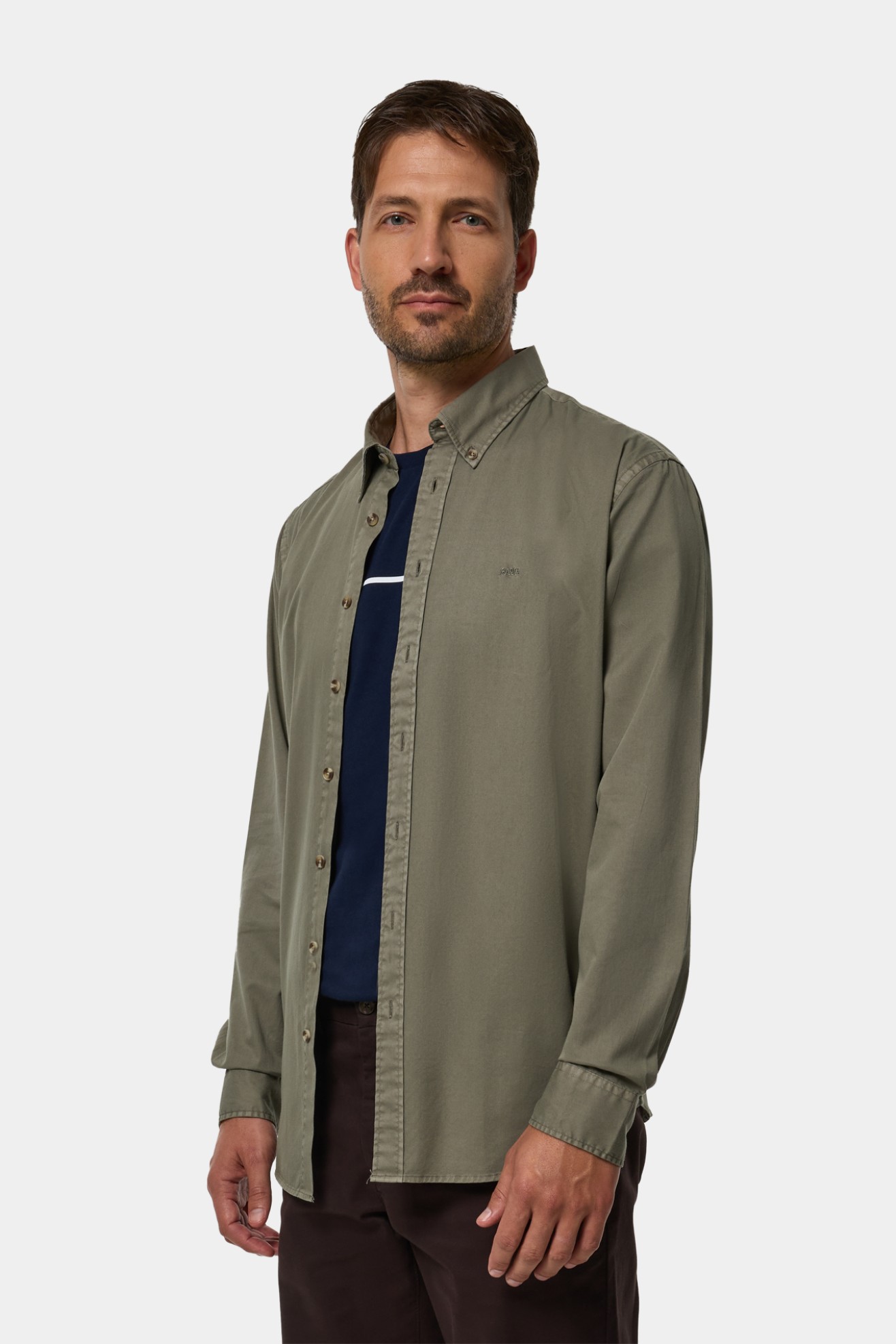 Camisa regular fit em algodo