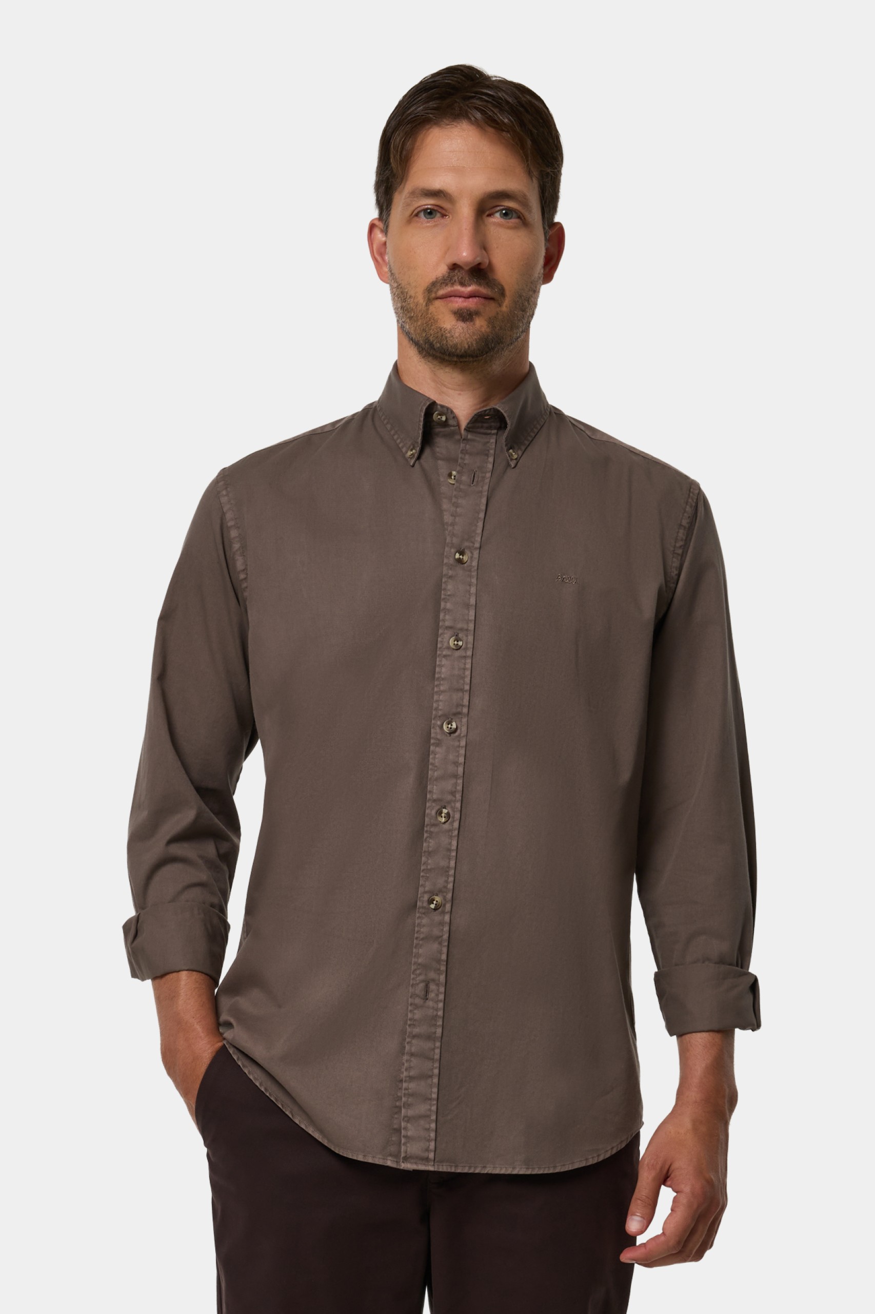 Camisa de corte regular en algodón