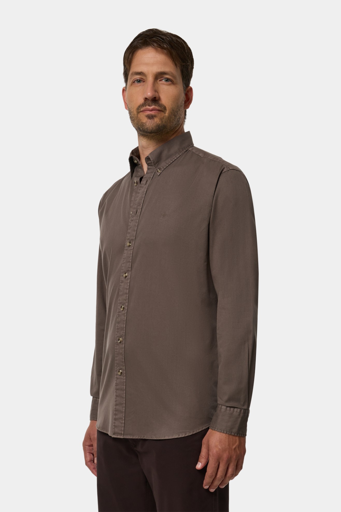 Camisa regular fit em algodo