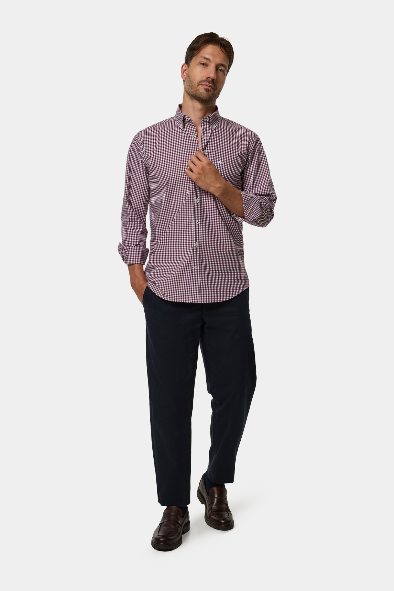 Camisa de cuadros de corte regular