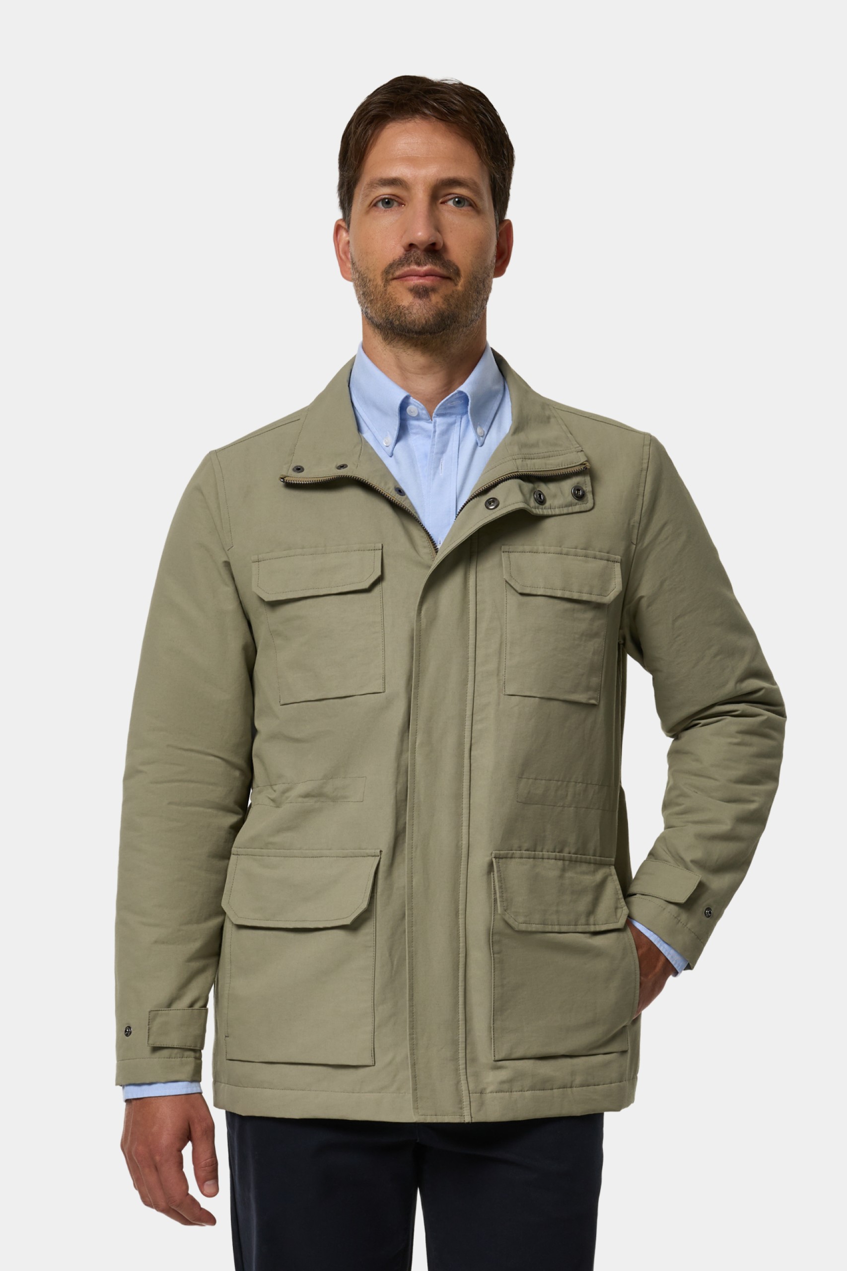 Chaqueta safari de algodón