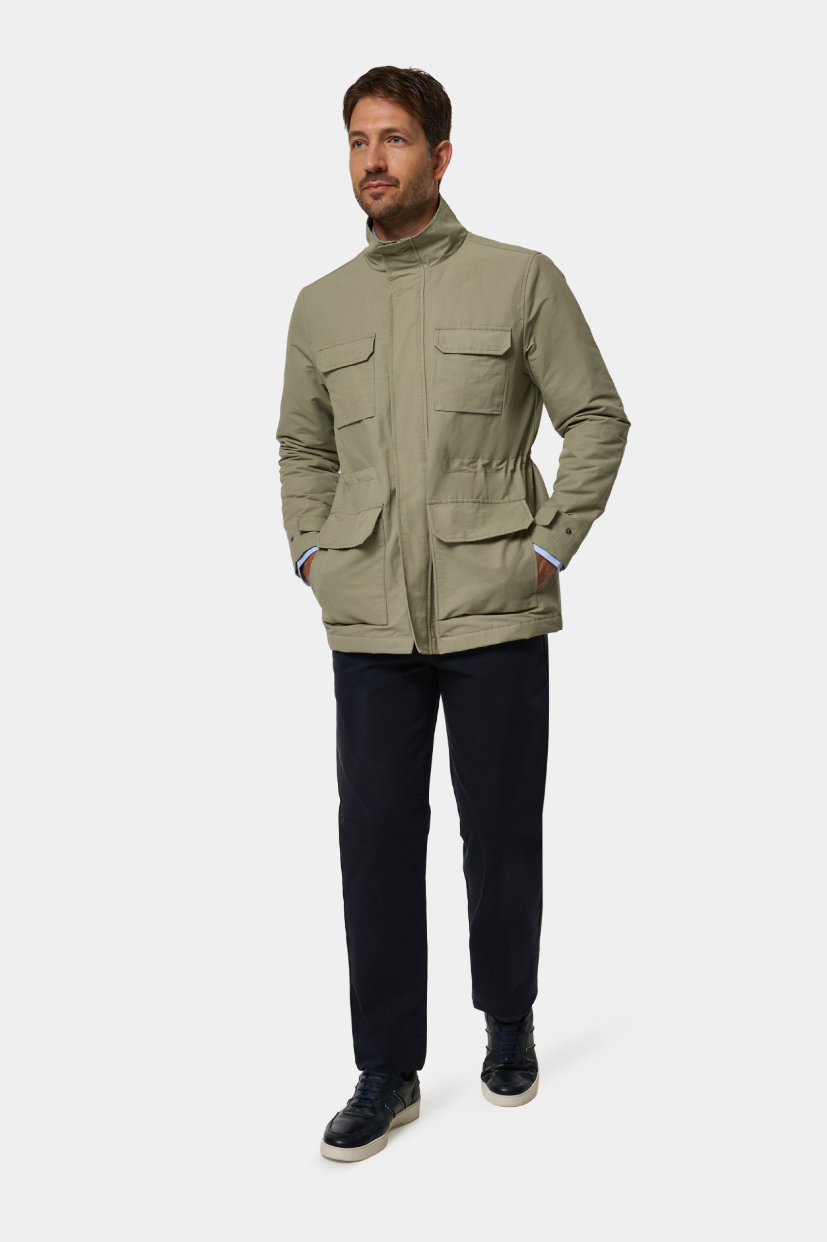 Chaqueta safari de algodón