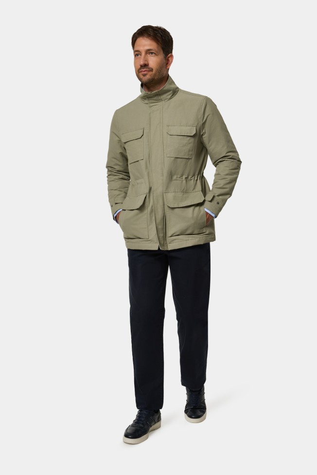 Casaco safari com algodo