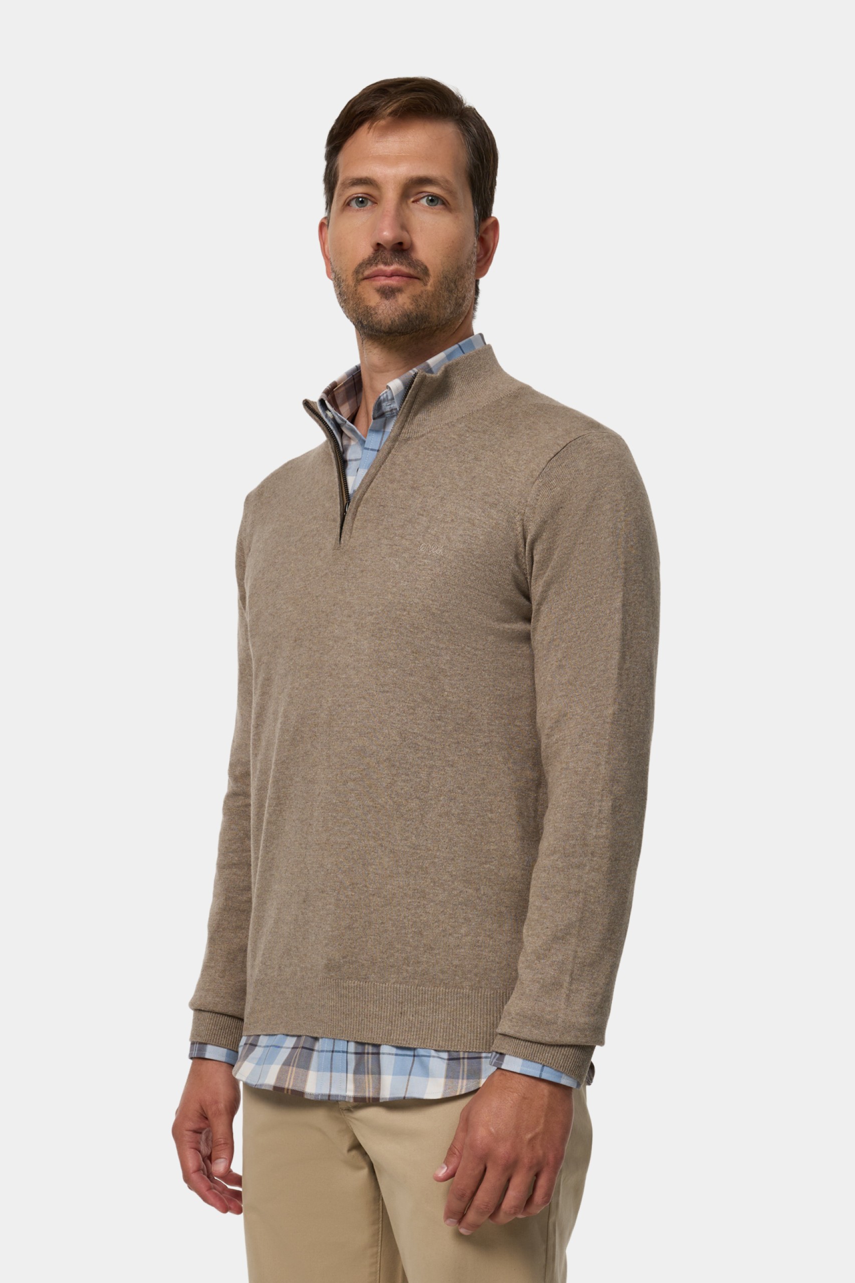 Jersey de punto de algodón y cachemira