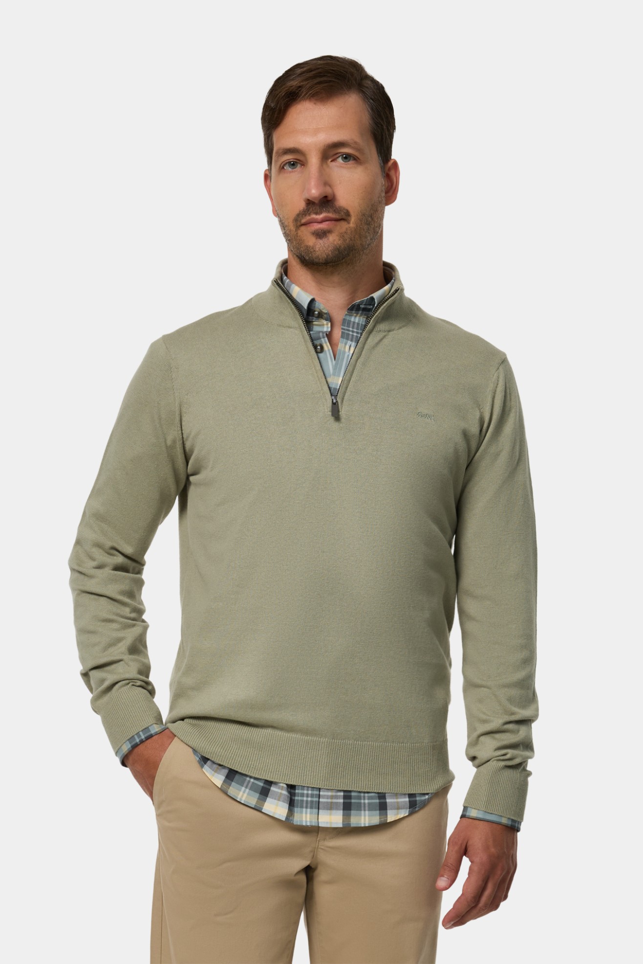 Jersey de punto de algodn y cachemira