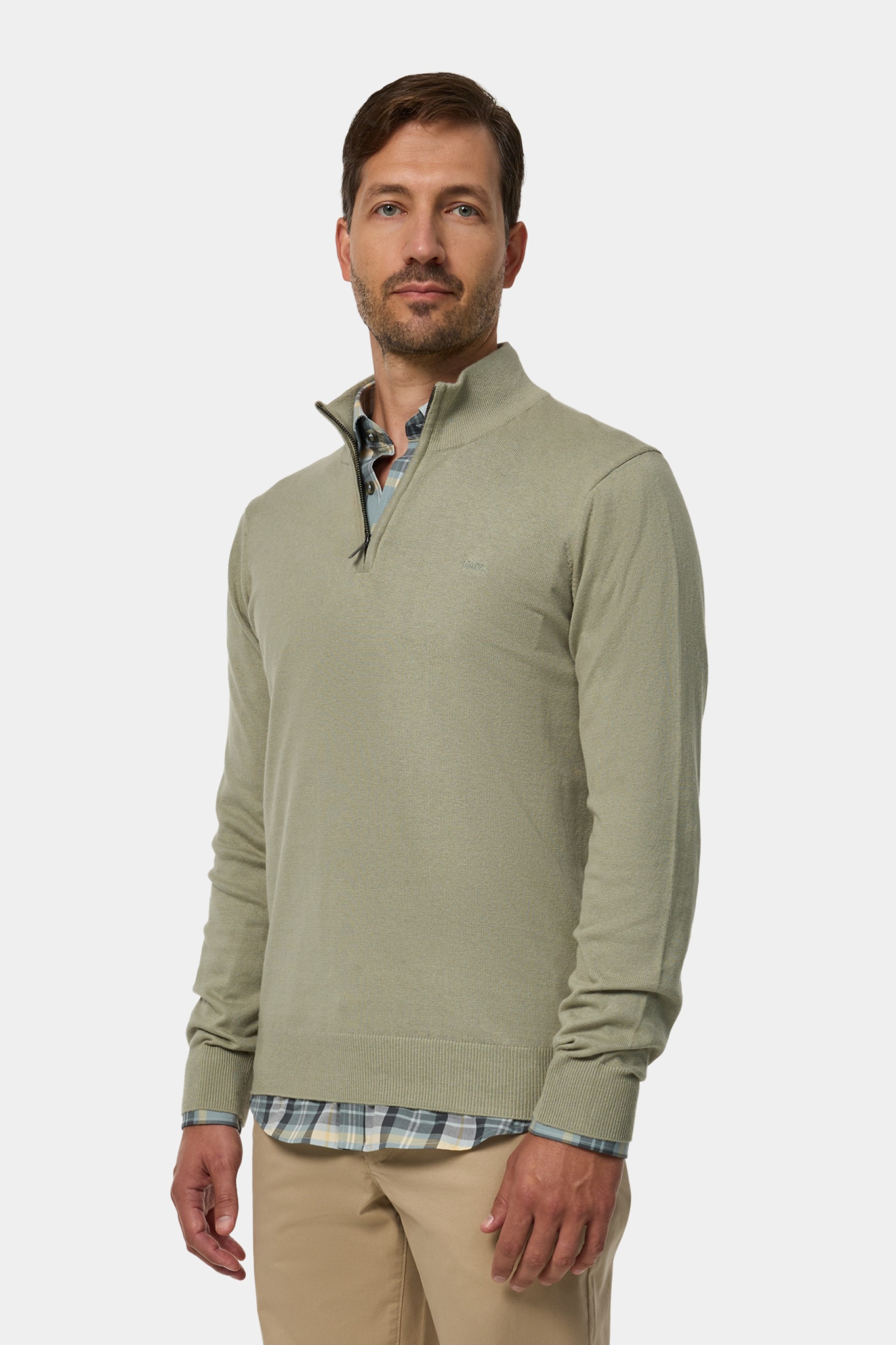 Jersey de punto de algodón y cachemira