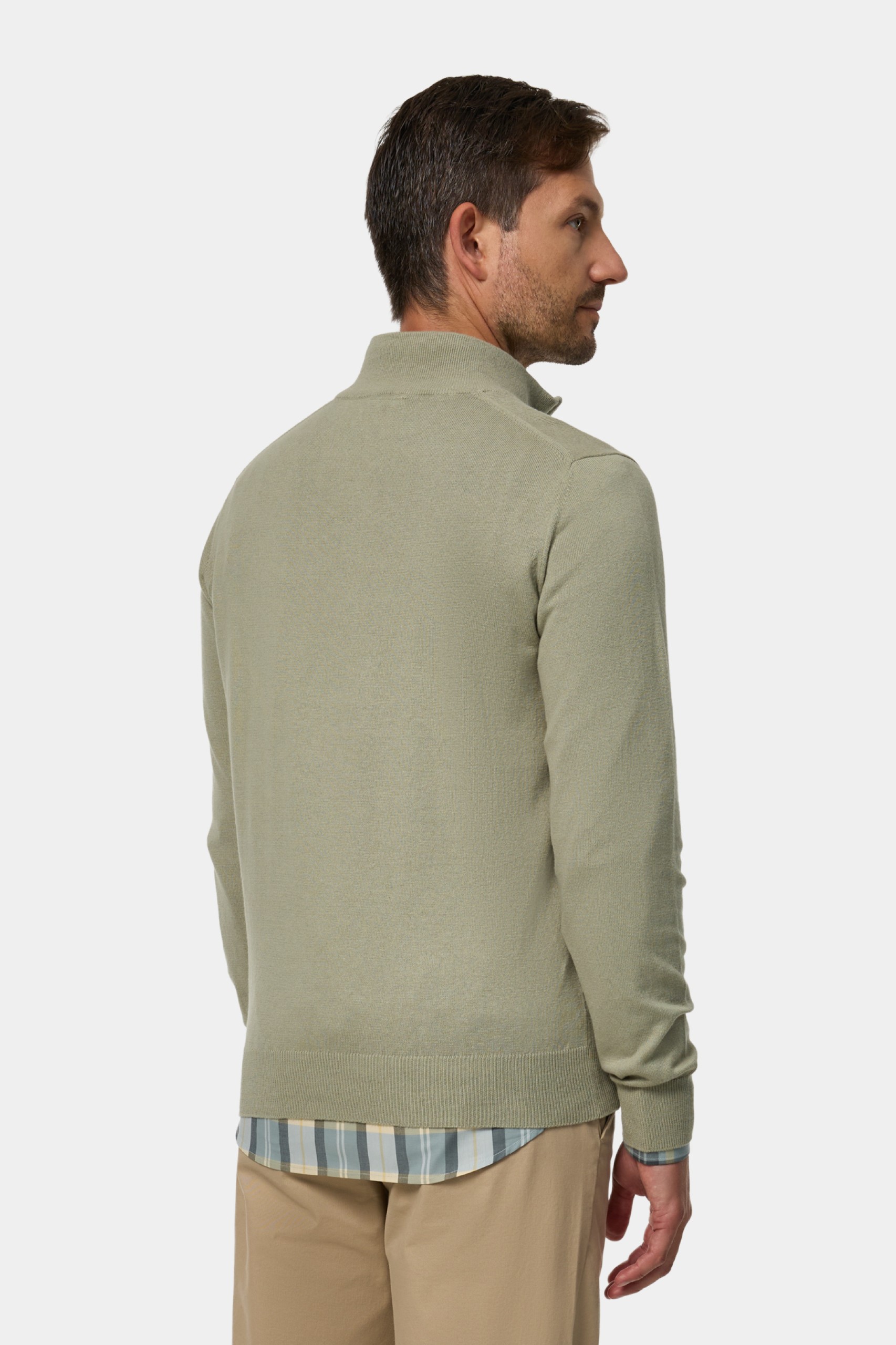 Jersey de punto de algodón y cachemira