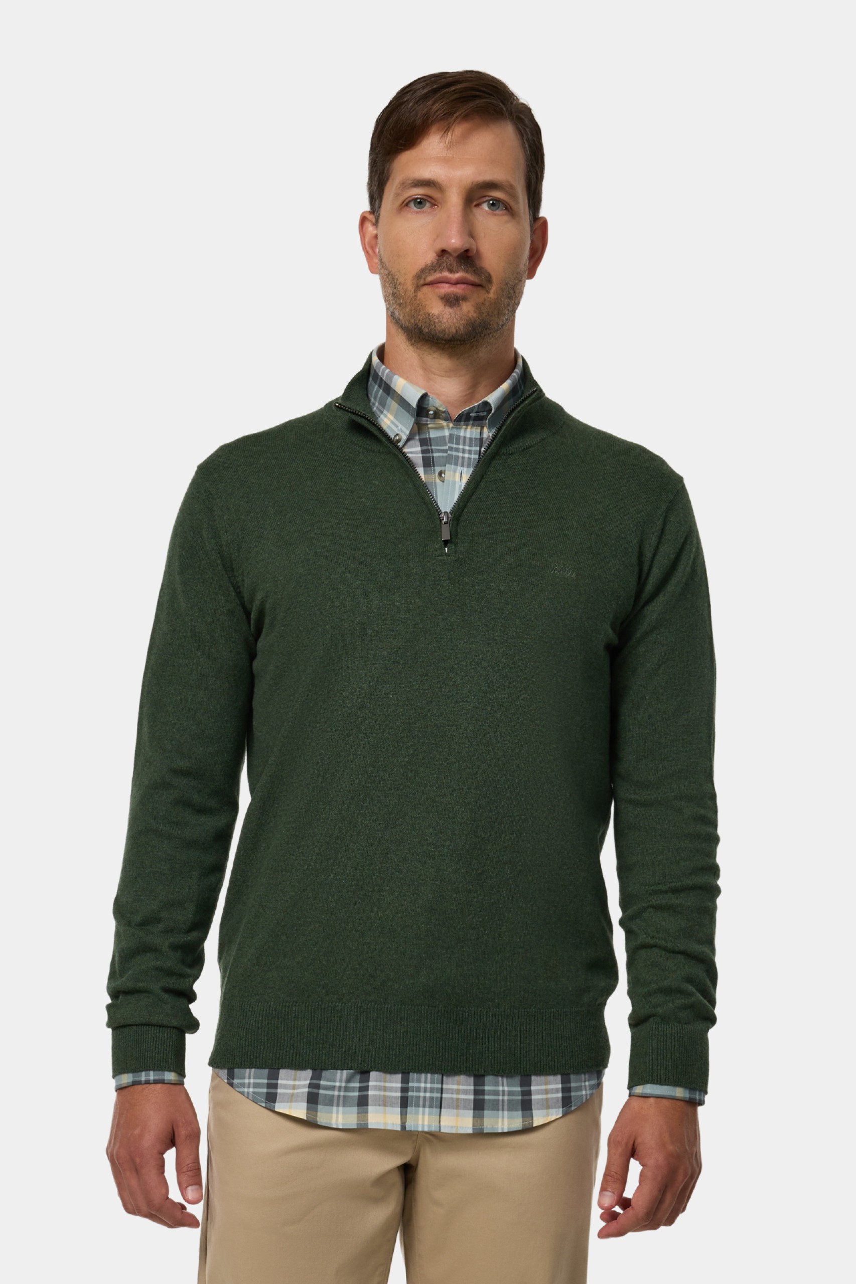 Jersey de punto de algodón y cachemira