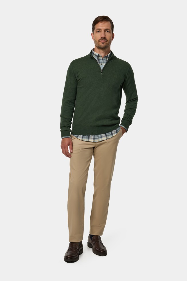 Jersey de punto de algodón y cachemira Jersey de punto de algodón y cachemira