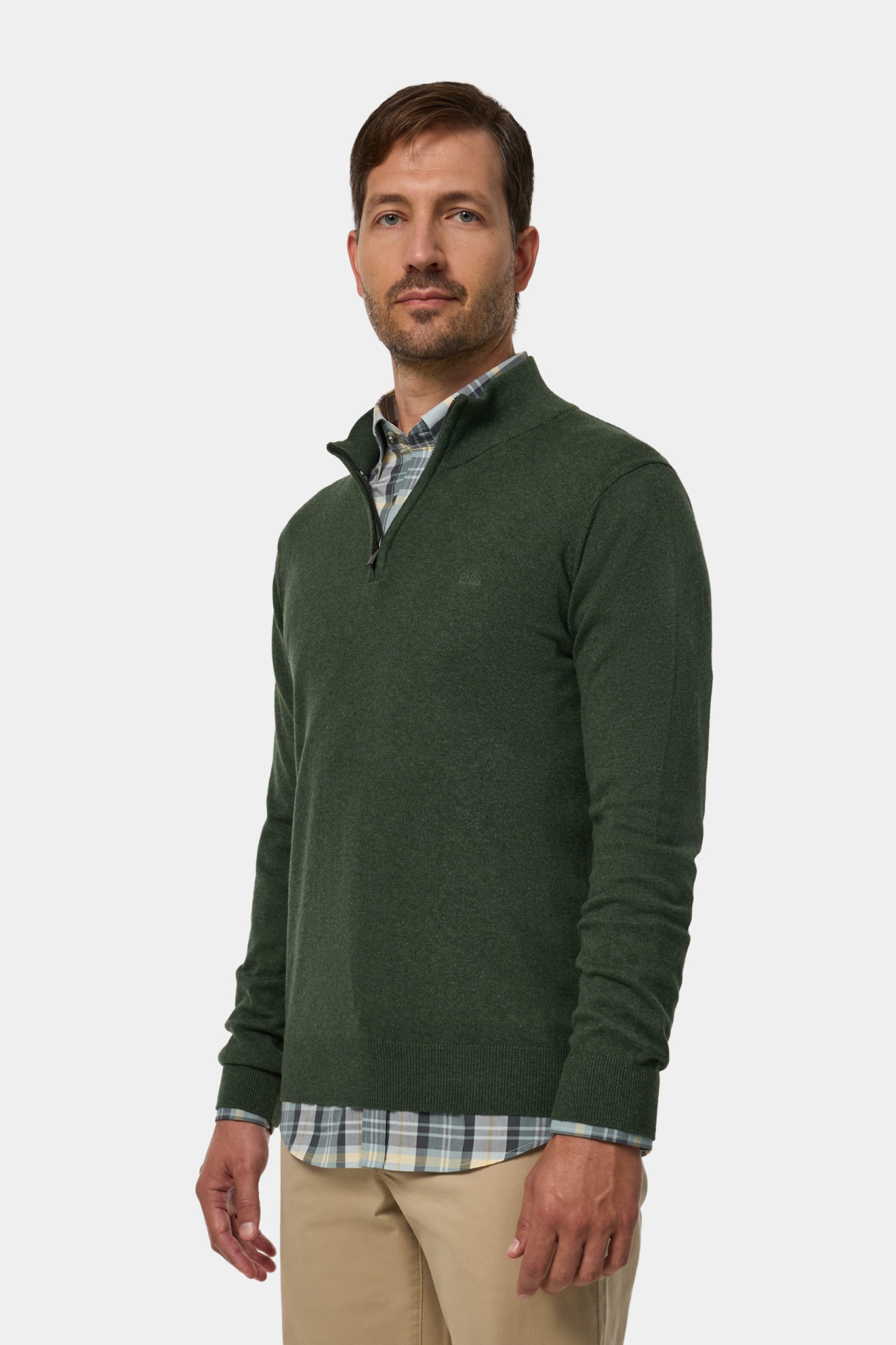 Jersey de punto de algodón y cachemira