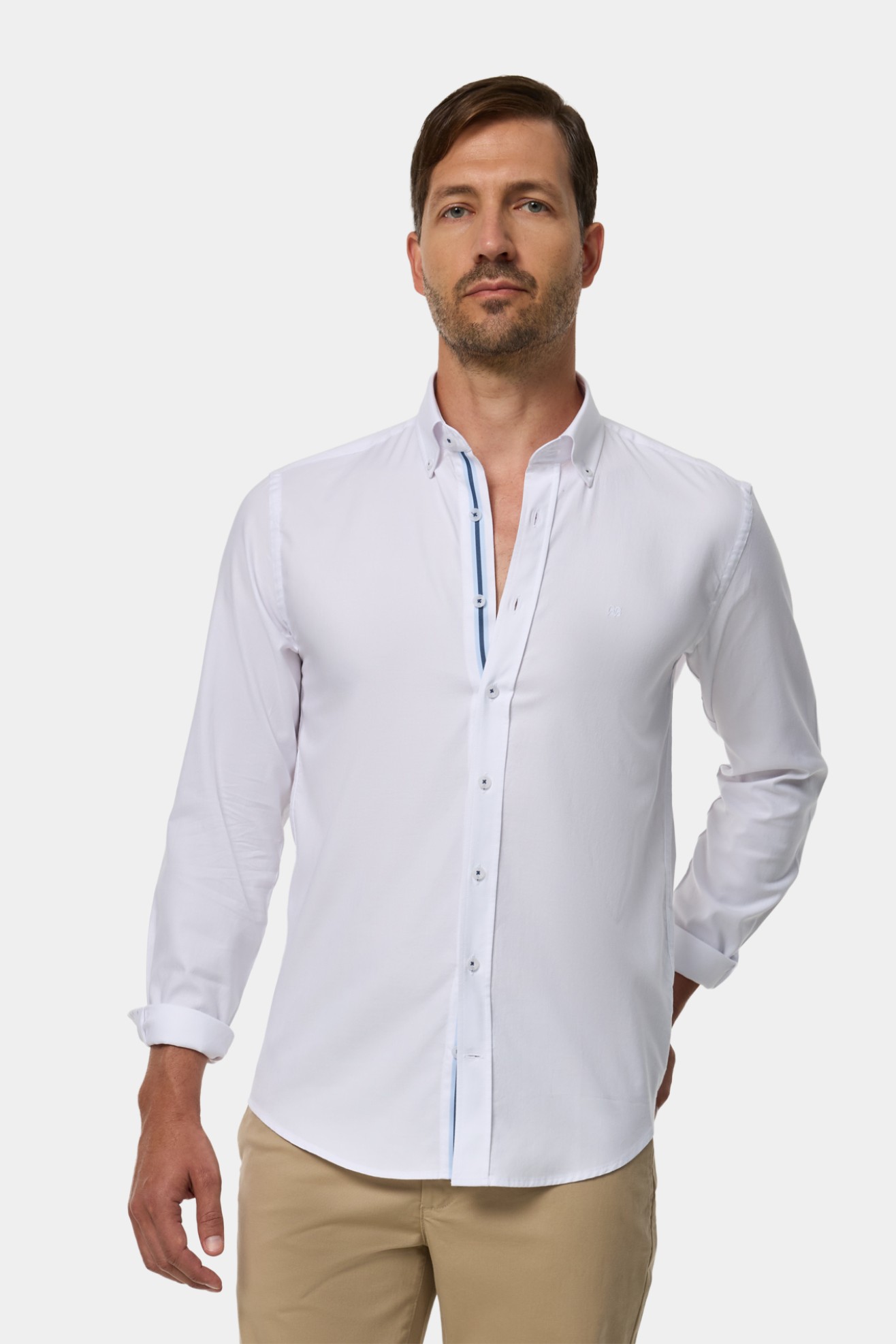 Camisa slim fit de algodn