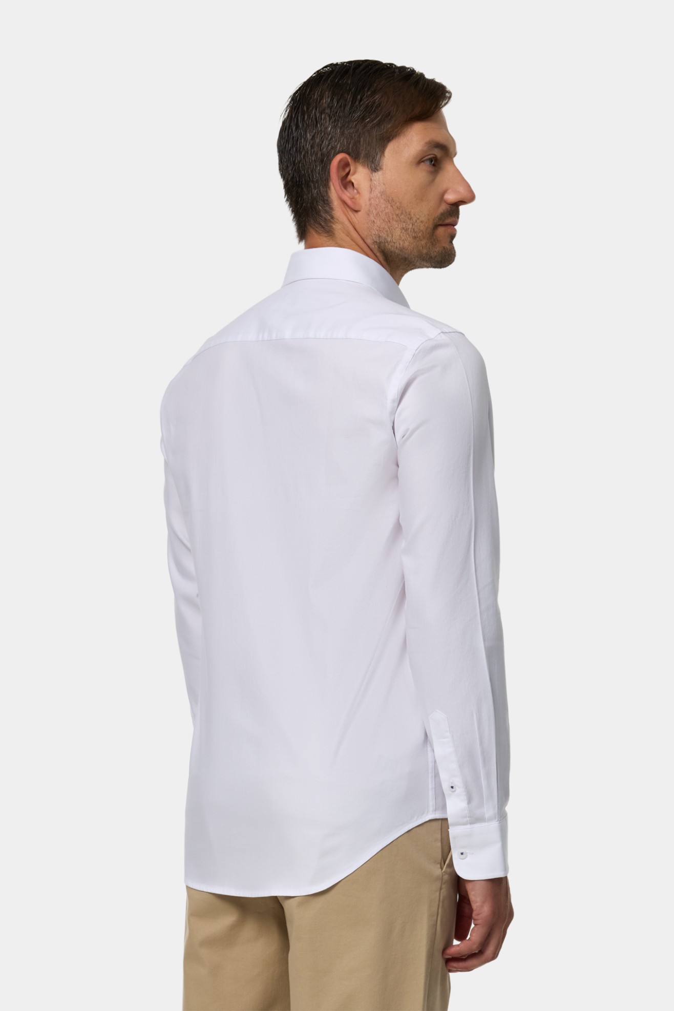 Camisa slim fit em algodo