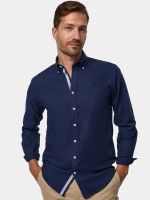 Camisa slim fit em algodo