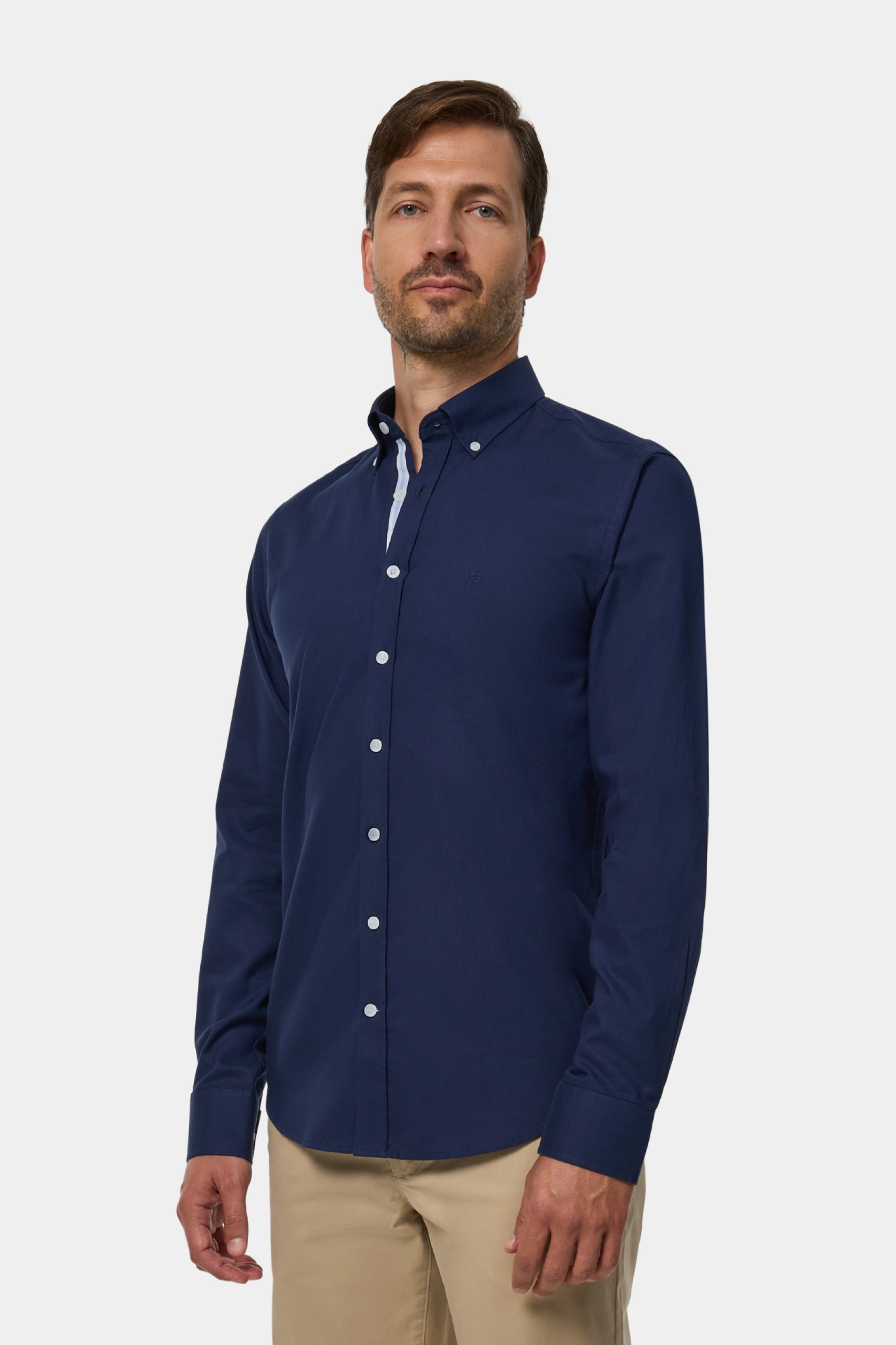 Camisa slim fit de algodón