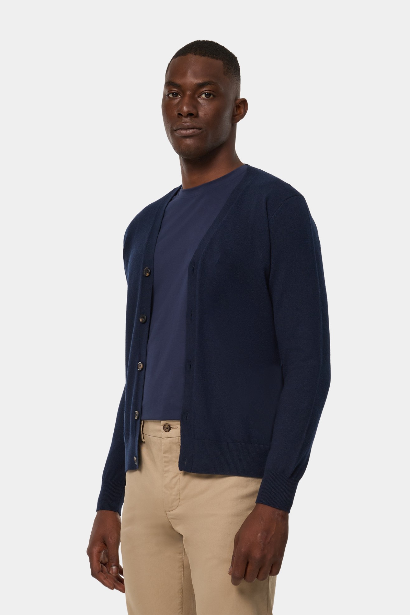 Casaco de malha em algodo e l