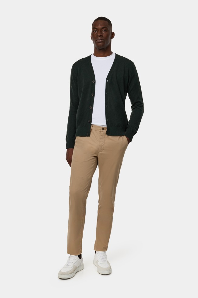 Chaqueta de punto de algodn y lana