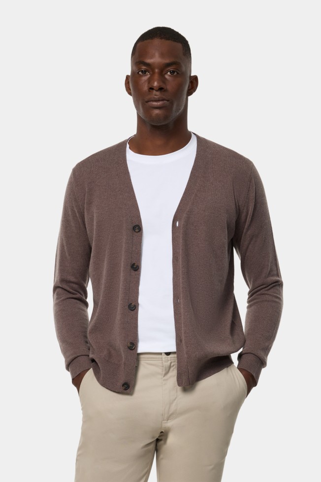 Chaqueta de punto de algodn y lana