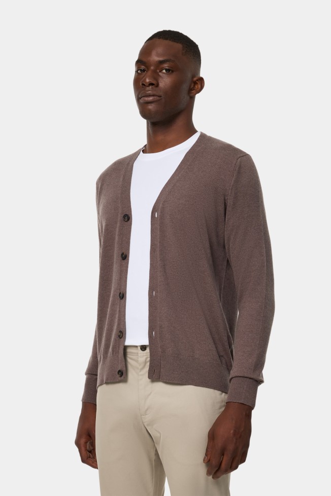 Chaqueta de punto de algodn y lana