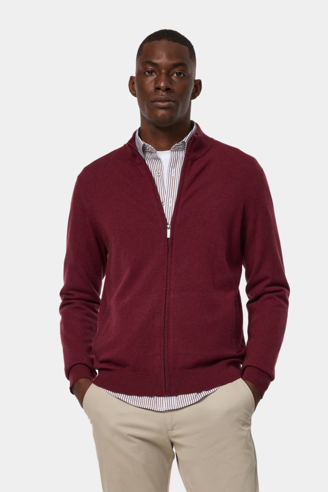 Casaco de malha em algodo e l