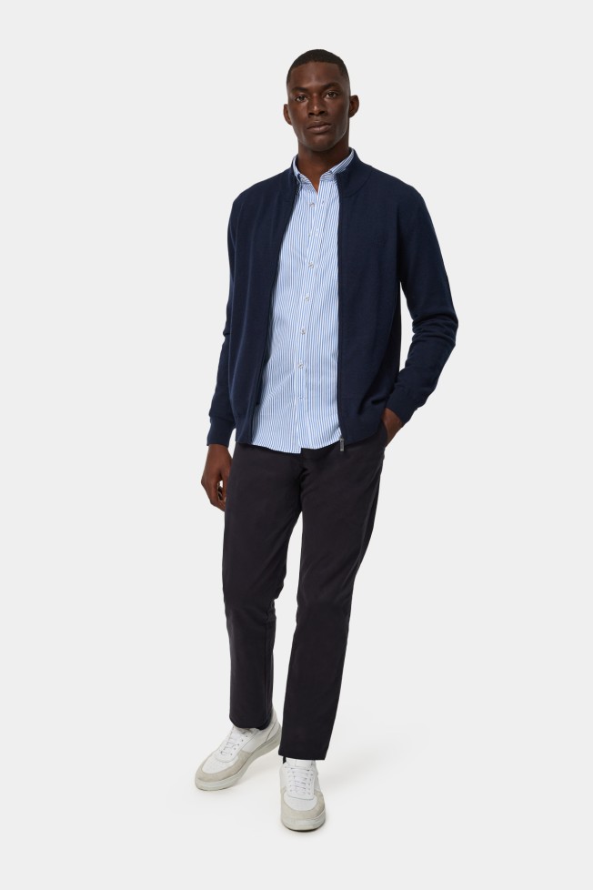 Casaco de malha em algodo e l