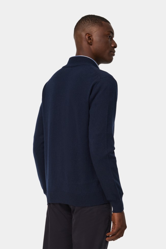 Casaco de malha em algodo e l