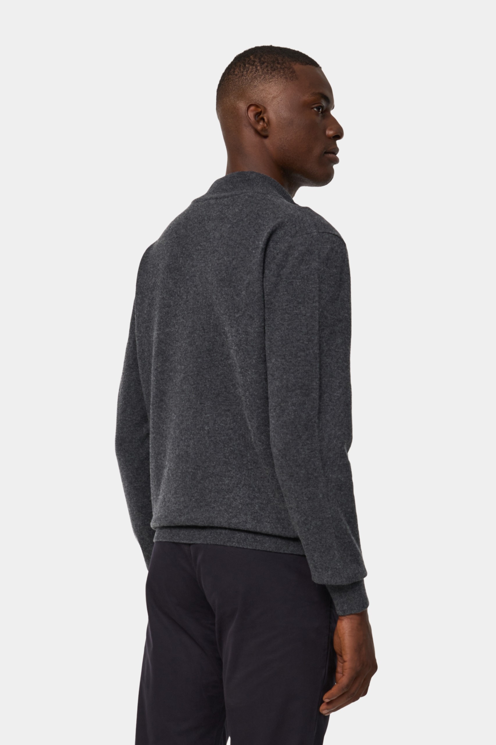 Casaco de malha em algodão e lã