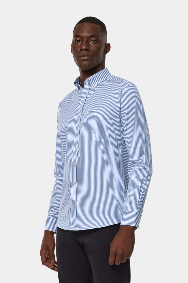 Camisa �s riscas regular fit