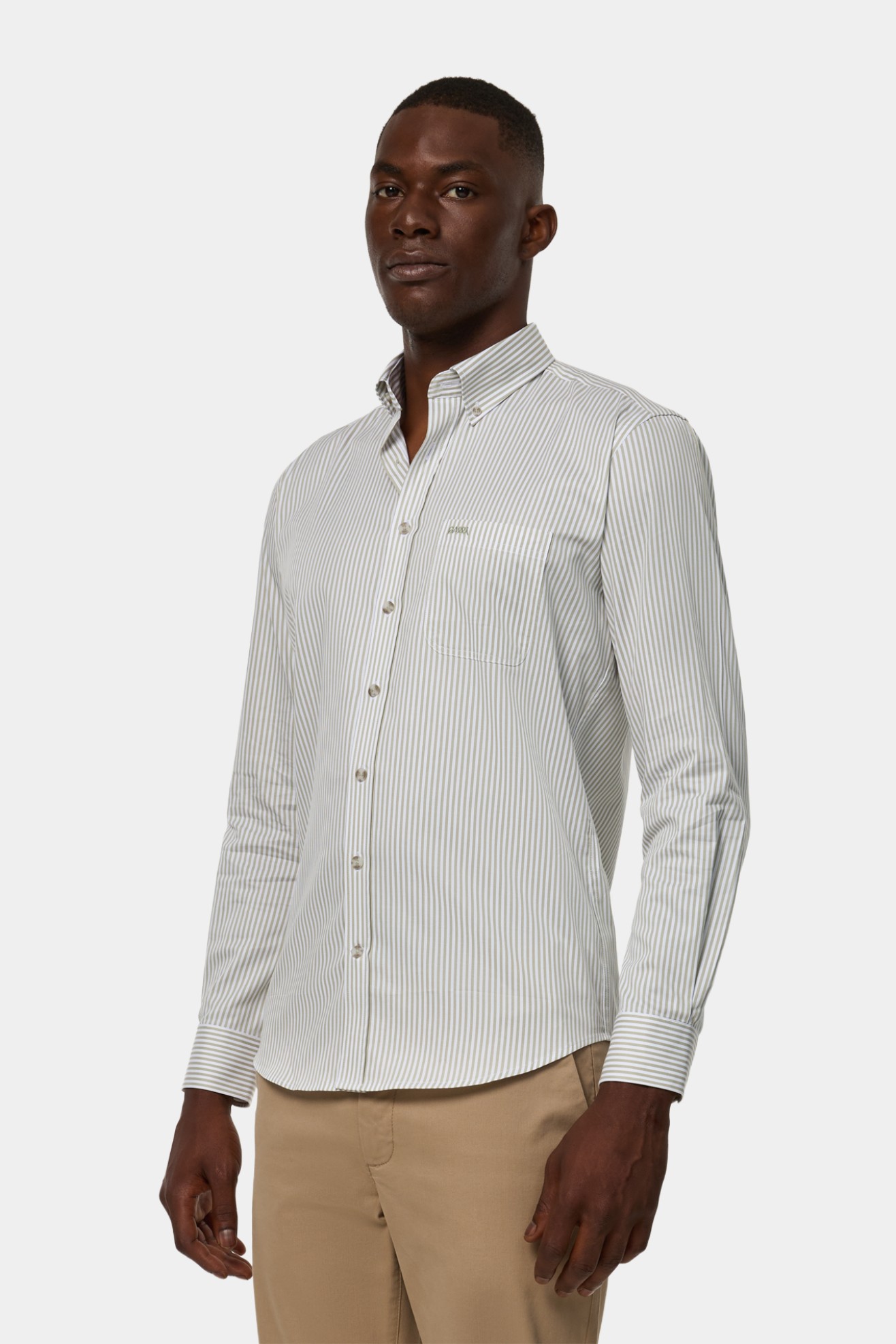 Camisa �s riscas regular fit