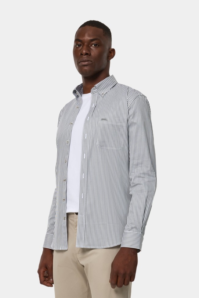 Camisa �s riscas regular fit