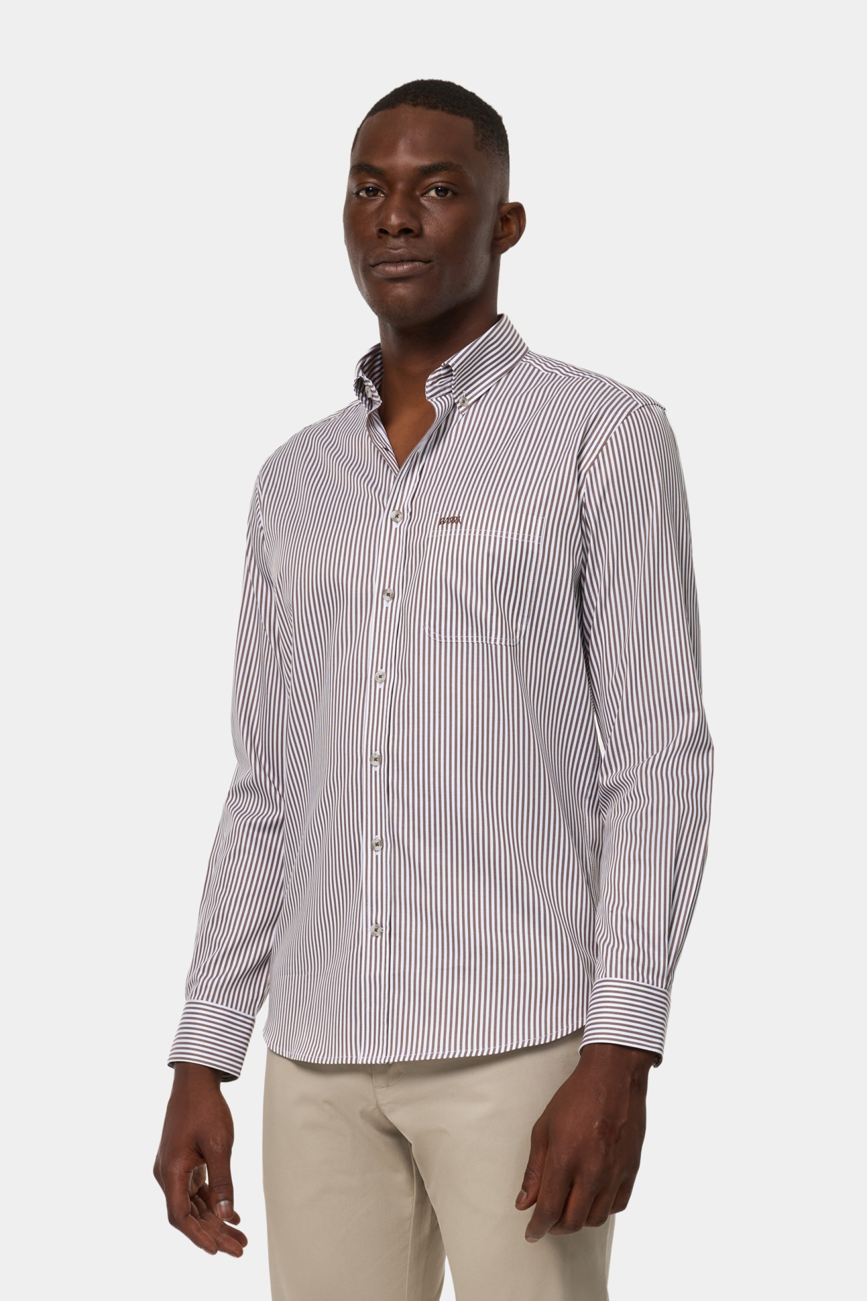 Camisa a rayas de corte regular