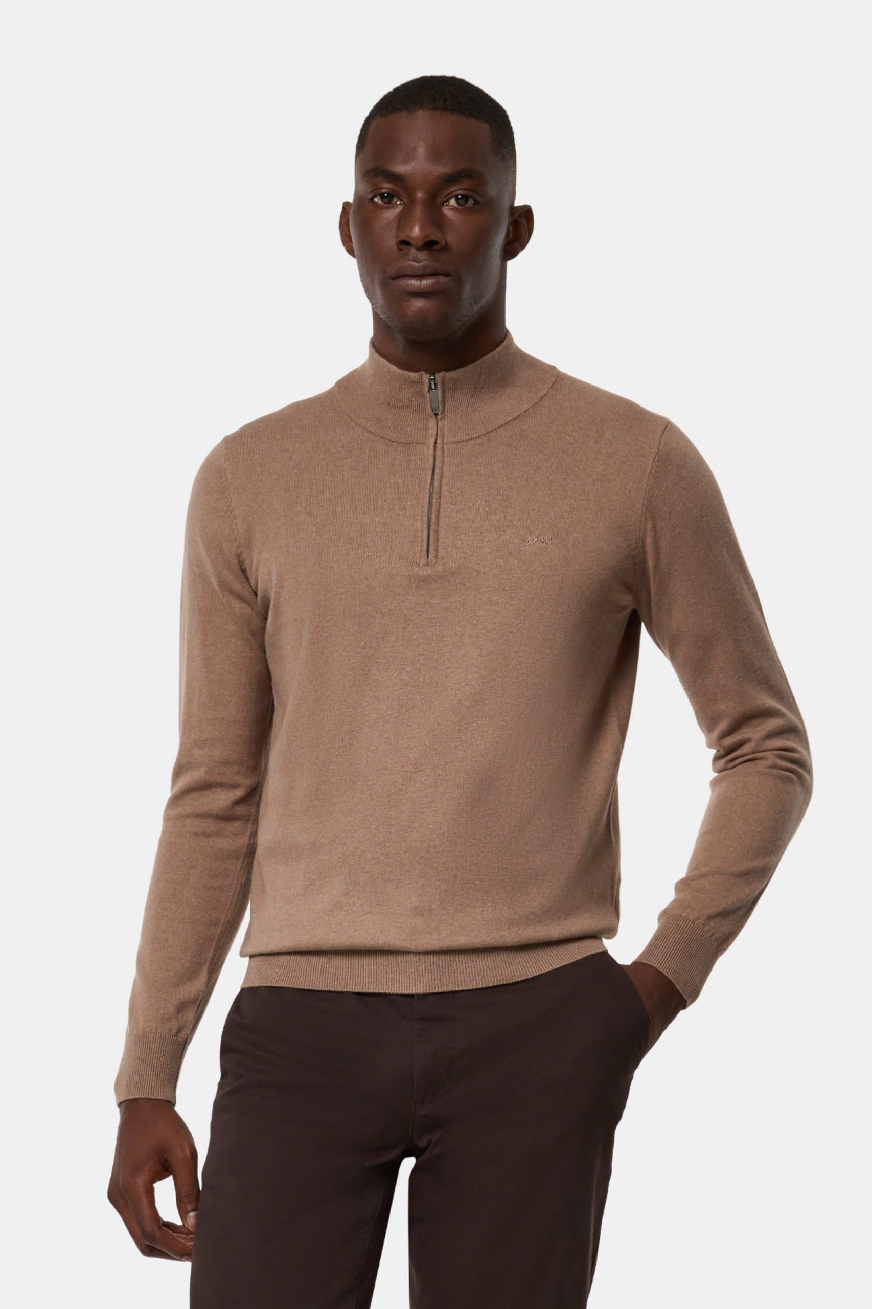 Camisola malha em algodão e caxemira