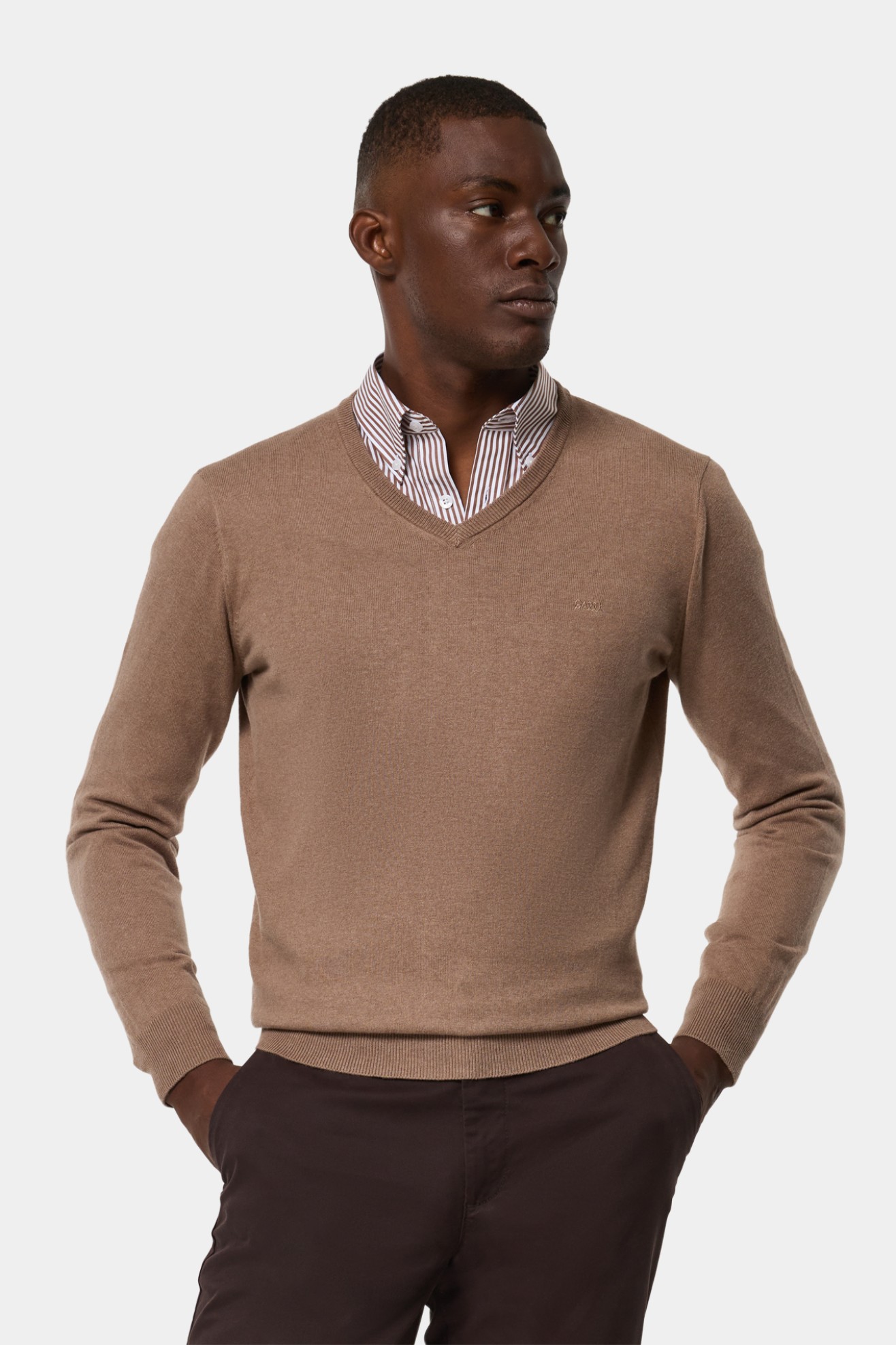 Camisola malha em algodão e caxemira