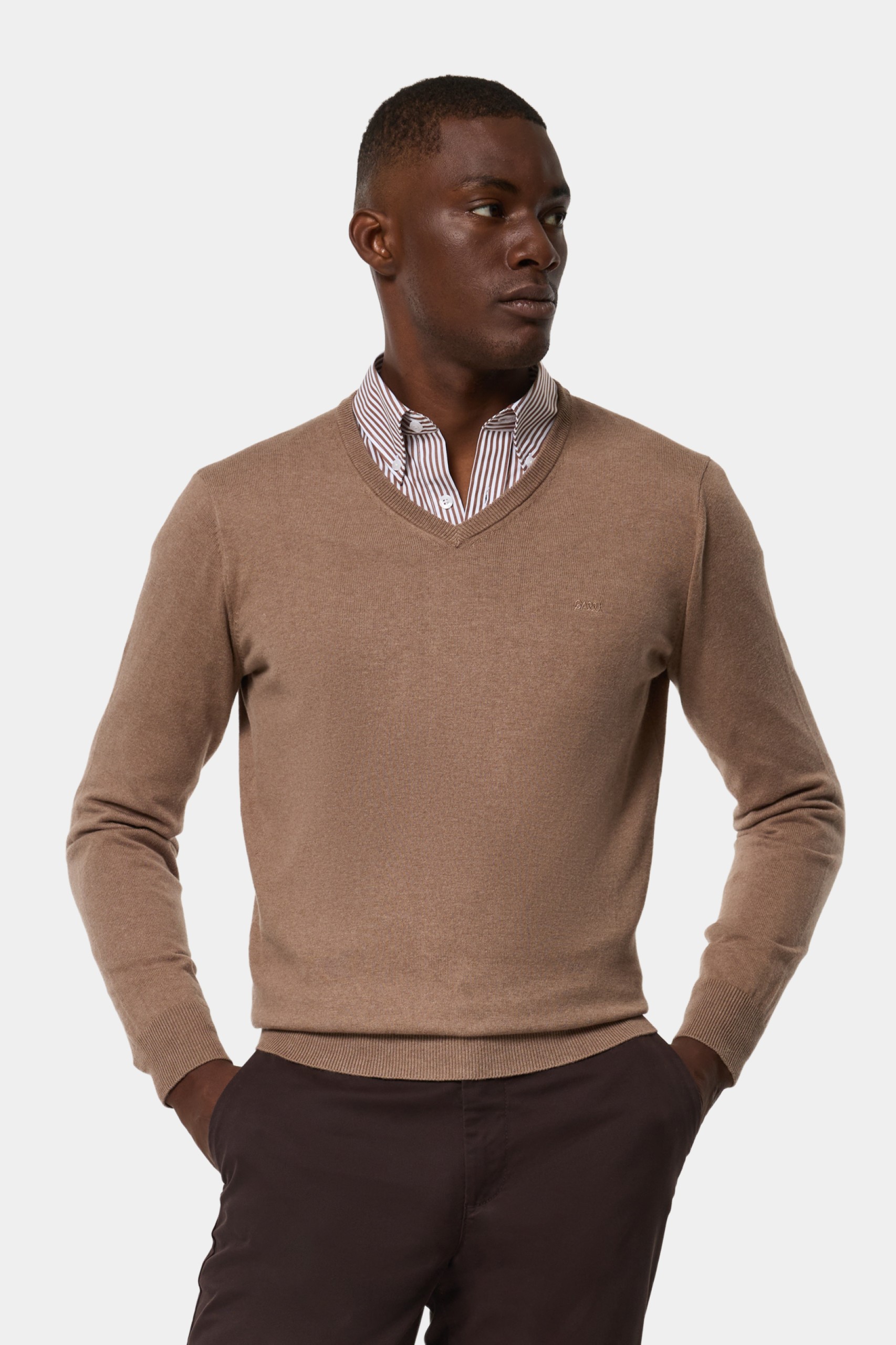 Camisola malha em algodão e caxemira