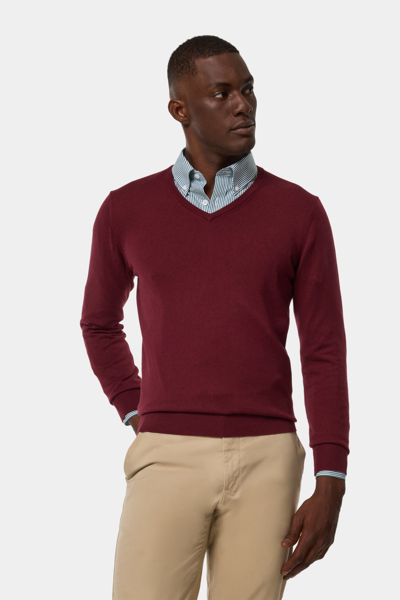 Camisola malha em algod�o e caxemira