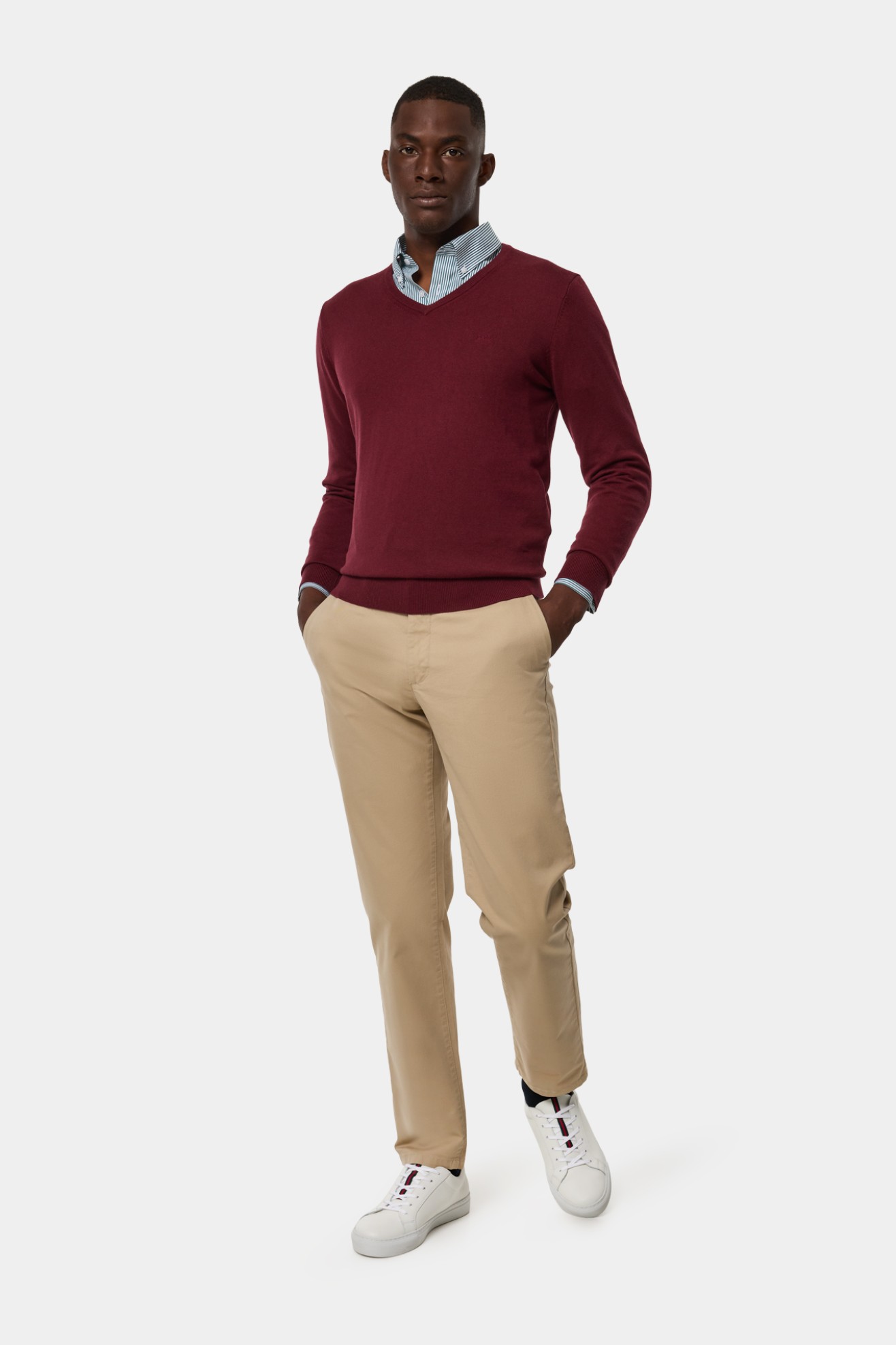 Camisola malha em algod�o e caxemira