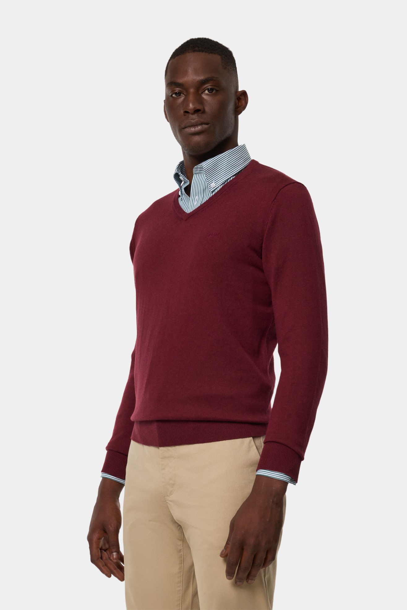 Camisola malha em algod�o e caxemira