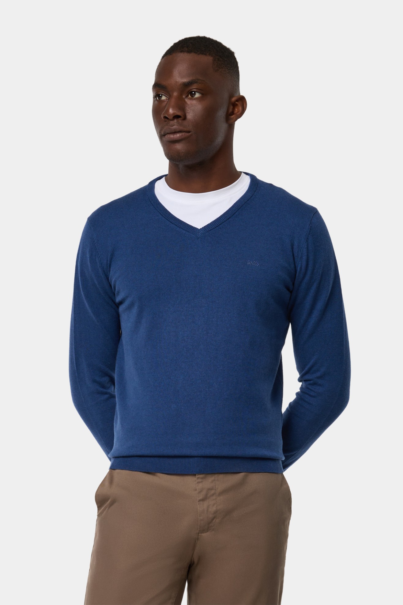 Jersey de punto de algodón y cachemira