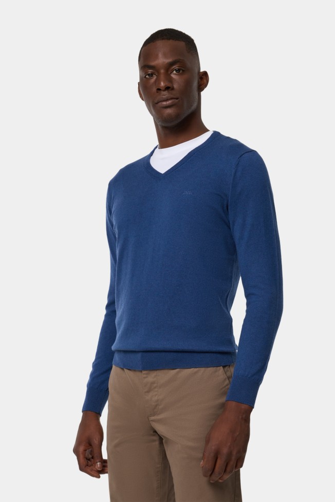 Jersey de punto de algodón y cachemira Jersey de punto de algodón y cachemira