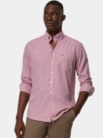 Camisa �s riscas vermelha 100% algod�o
