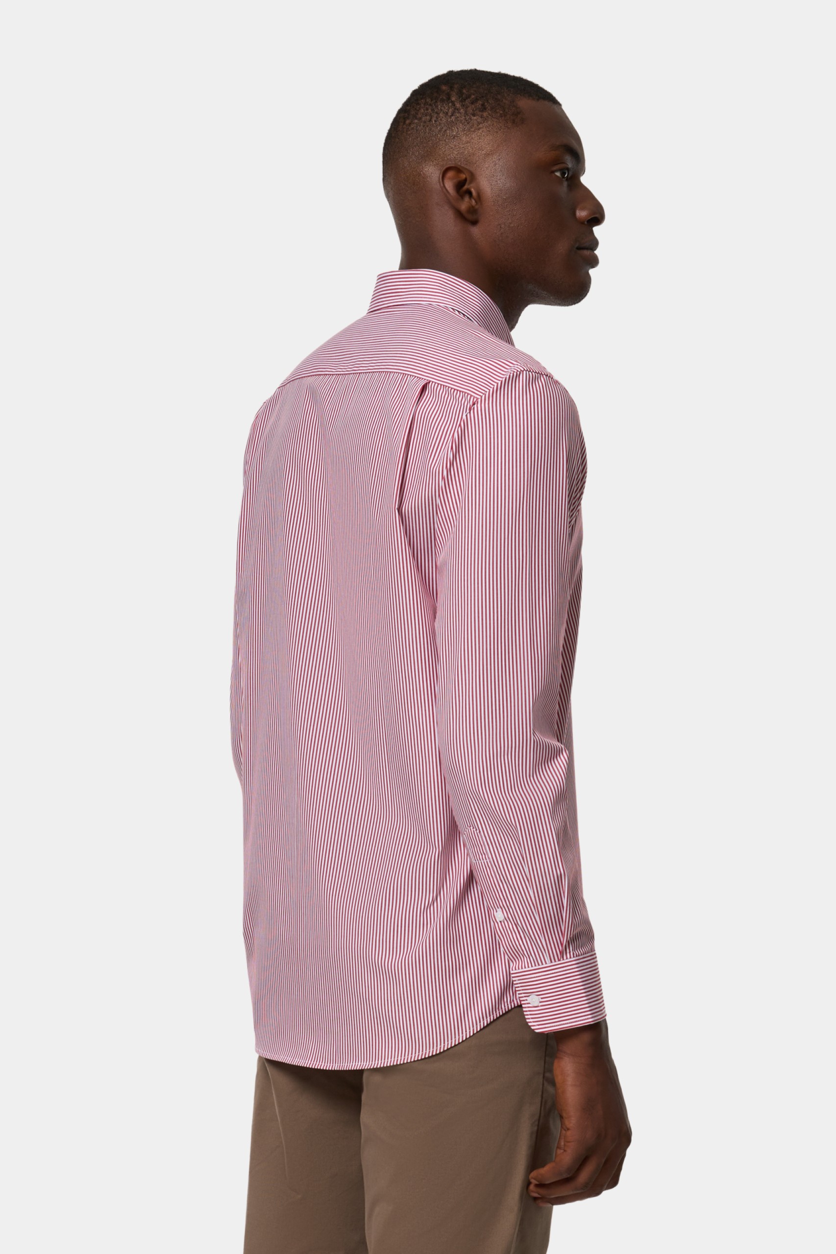 Camisa de rayas rojas 100% algodón