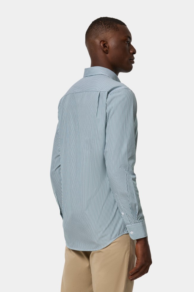 Camisa às riscas verde 100% algodão Camisa às riscas verde 100% algodão