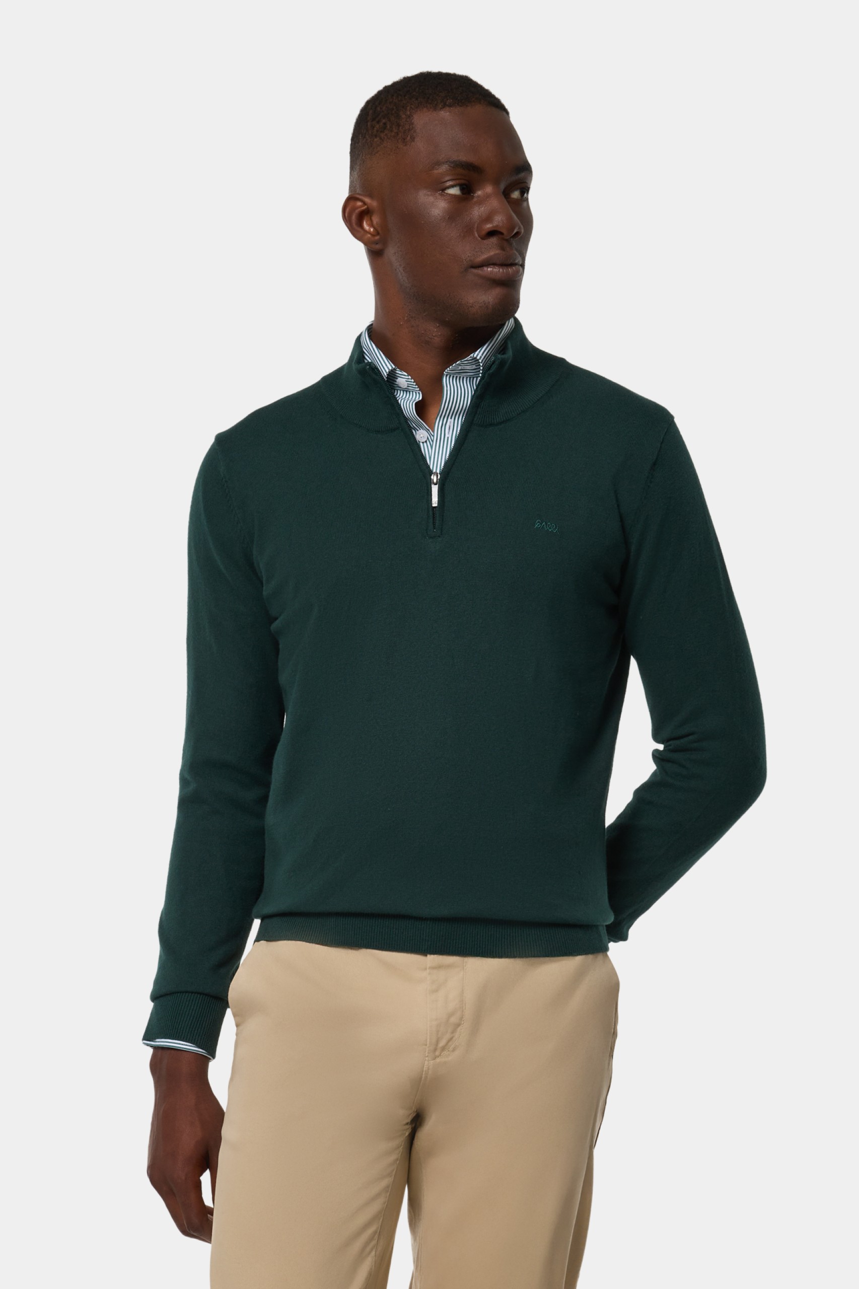 Camisola malha em algodão e caxemira