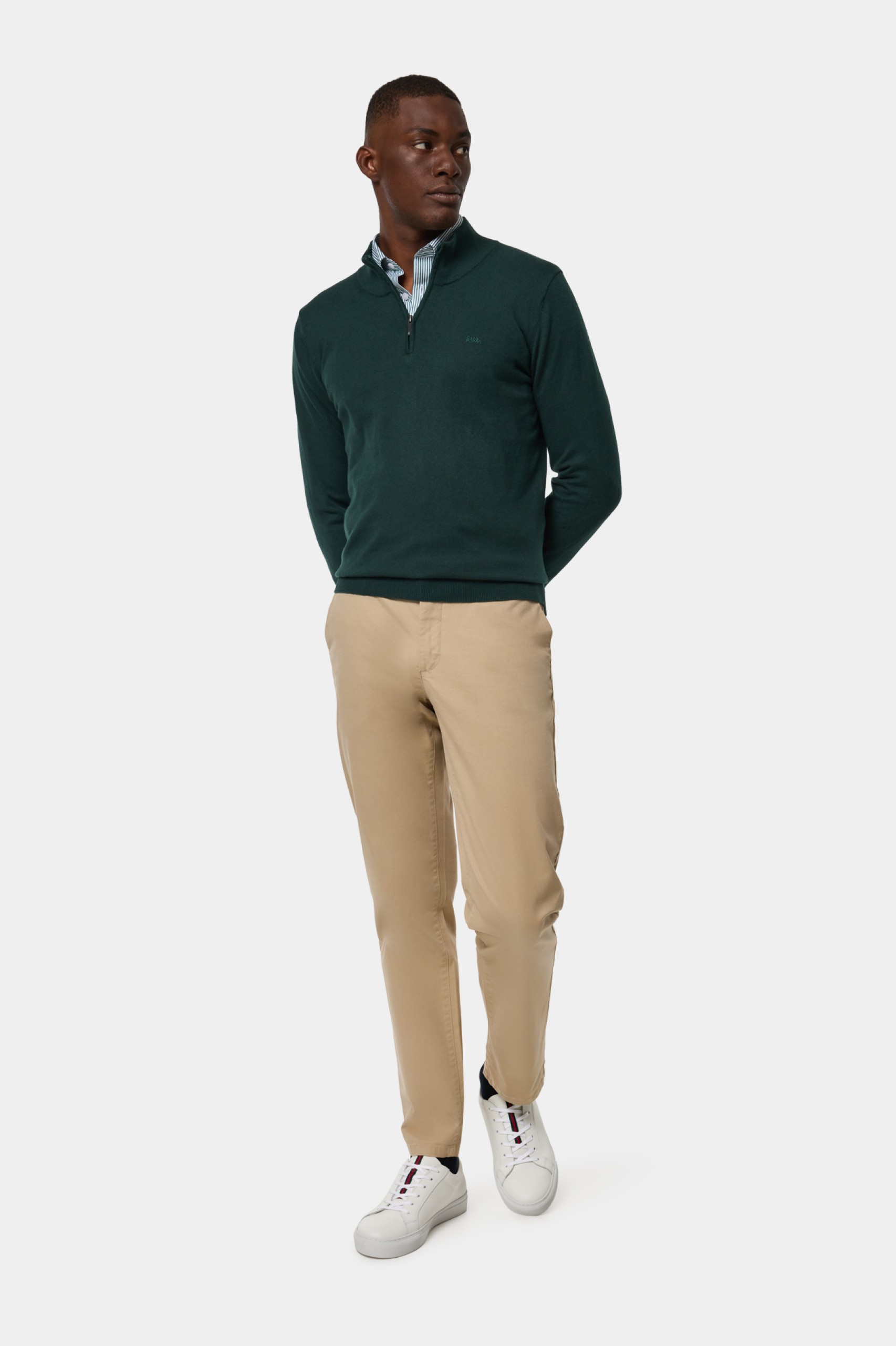 Camisola malha em algodão e caxemira