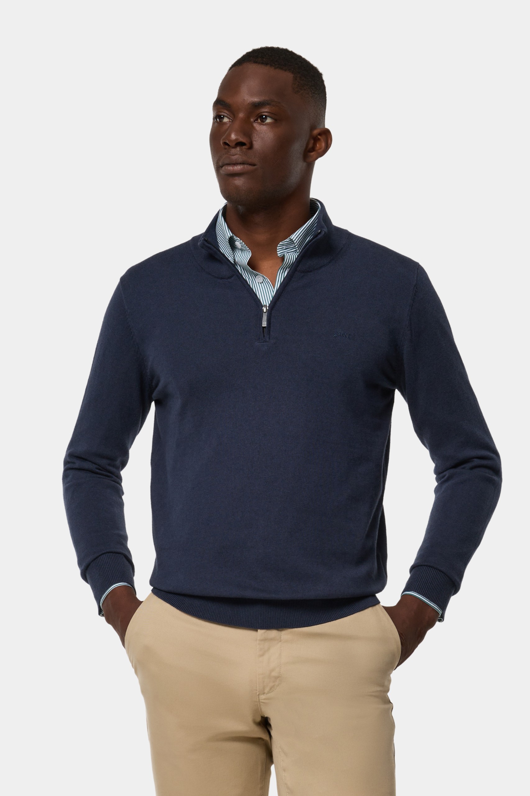 Camisola malha em algodão e caxemira