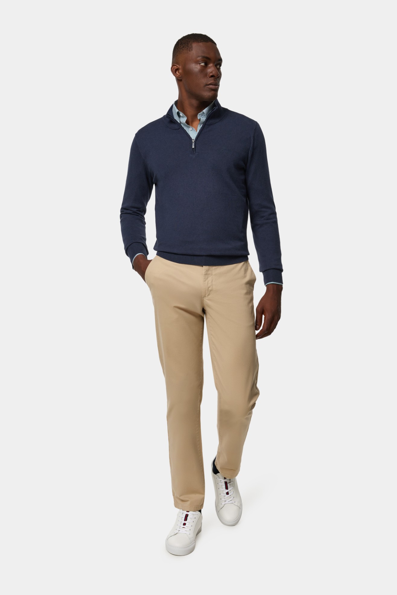 Camisola malha em algodão e caxemira